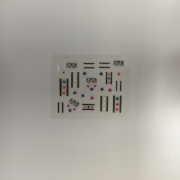 3D Sticker farbig weiss XF 412